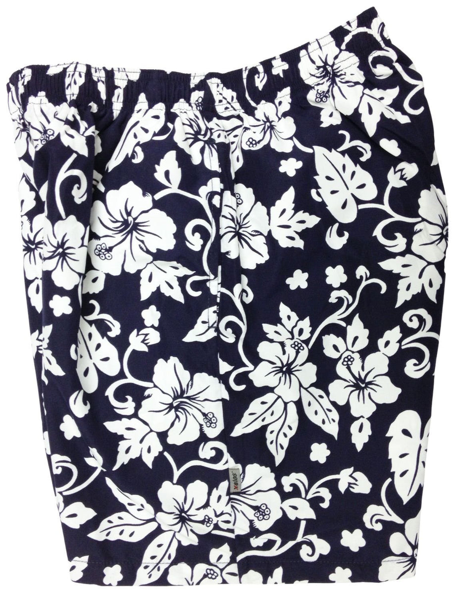 Pure Hibiscus | M's Board Shorts | Non-Elastic | Double Cargo | Long Length main image 1