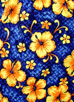 "Basketweave" (Royal) Women's Elastic Waist Swim Board Shorts. REGULAR Rise + 5" Inseam