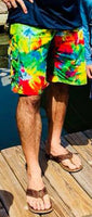 "Love N Haight" (Tie Dye) 22"-27" SIDE POCKETS Men's Board Shorts
