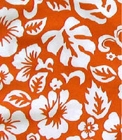 "Pure Hibiscus Too" (Orange) 27" Double Cargo Pocket Men's Board Shorts