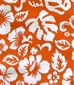 "Pure Hibiscus Too" (Orange) 27" Double Cargo Pocket Men's Board Shorts