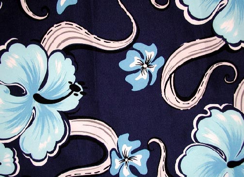 "Tail Spin" (Blue) Women's Elastic Waist Swim Board Shorts. REGULAR Rise + 5" Inseam