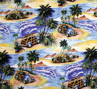 "Getaway Car" Men's Board Shorts - 7" Inseam (Blue)