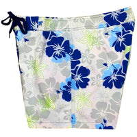 "Escape Artist" 5" Women's Back Pocket Board Shorts (White)