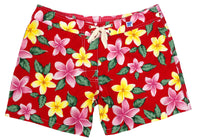 "Free Roaming" Girls Board (Swim) Shorts (Red)