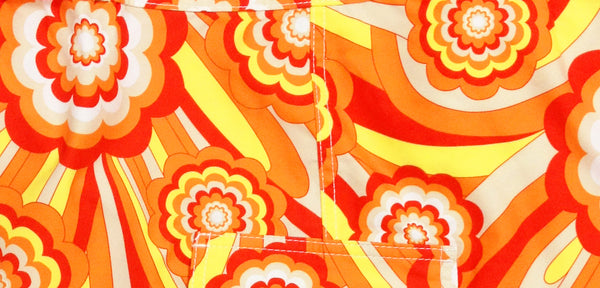 "Yellow Brick Road" 5" Women's Back Pocket Board Shorts (Orange)