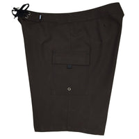 "A Solid" (Chocolate Brown) Women's Board/Swim Shorts - 10.5" - Board Shorts World Outlet
