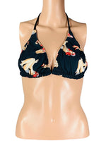 "Back Stage Pass" (Black) Bikini Top - Board Shorts World Outlet