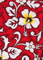 "Charm School" Women's Elastic Waist Swim Board Shorts. HIGHER WAIST/RISE + 11" Inseam (Red) - Board Shorts World Outlet