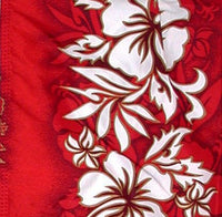"Conga Line" Mens Board Shorts - 7" Inseam (Red) - Board Shorts World Outlet