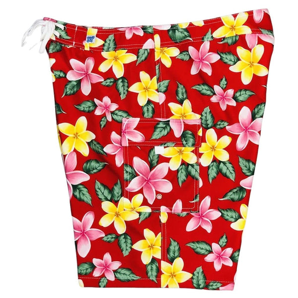"Free Roaming" (Red)Women's Cargo + Back Pocket Board/Swim Shorts - 10.5" - Board Shorts World Outlet