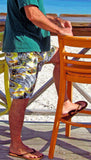 "Getaway Car" (Charcoal) 22" Long Swim Trunks (with mesh liner / side pockets) - Board Shorts World Outlet