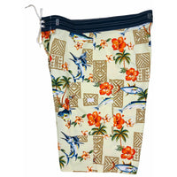 "Gulf Stream" (Natural) 20" - 27" Double Cargo Pocket Men's Board Shorts - Board Shorts World Outlet