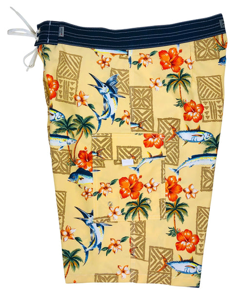 "Gulf Stream" (Orange) 20" - 27" Double Cargo Pocket Men's Board Shorts - Board Shorts World Outlet