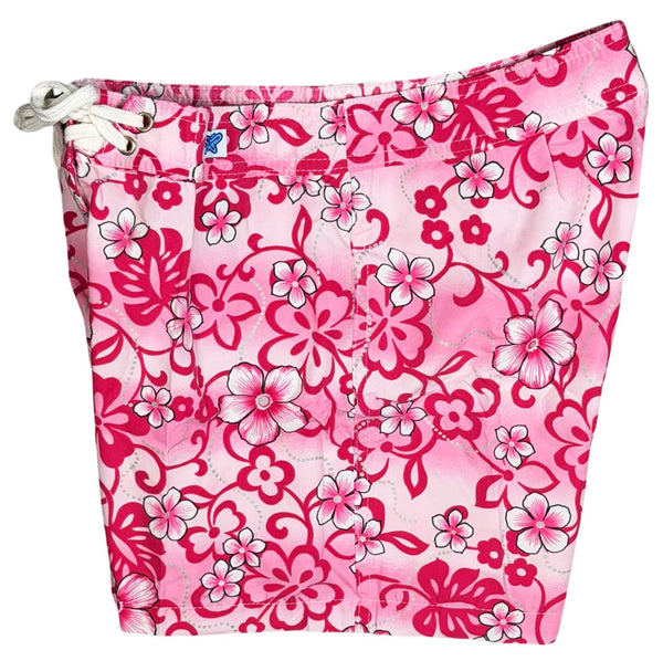 "Haywire" (Pink) 5" Women's Back Pocket Board Shorts - Board Shorts World Outlet