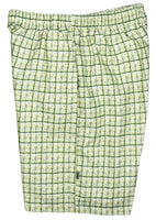 "Jetson" (Green) 22" Long Swim Trunks (with mesh liner / side pockets) - 100% Cotton - Board Shorts World Outlet