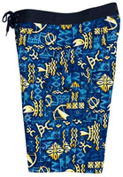 "Jungle Cruise" (Blue) Boys + Girls Board Shorts. 8" Inseam / 18.5" Outseam - Board Shorts World Outlet