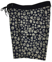 "Live to Ride" Men's Board Shorts - 7" Inseam (Black + Charcoal) - Board Shorts World Outlet