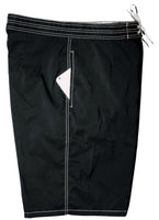 "Lost Weekend SOLID" (Black) 20" - 27" SIDE POCKETS Men's Board Shorts - Board Shorts World Outlet