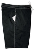 "Lost Weekend SOLID" (Black) 20" - 27" SIDE POCKETS Men's Board Shorts - Board Shorts World Outlet