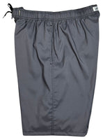 "Lost Weekend SOLID" (Charcoal) 20" - 27" SIDE POCKETS Men's Board Shorts - Board Shorts World Outlet