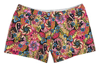 "Lucy in the Sky" (Black) Women's Board/Swim Shorts - 4" - Board Shorts World Outlet