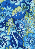 "Lucy in the Sky" (Blue) 20" - 27" Double Cargo Pocket Men's Board Shorts - Board Shorts World Outlet