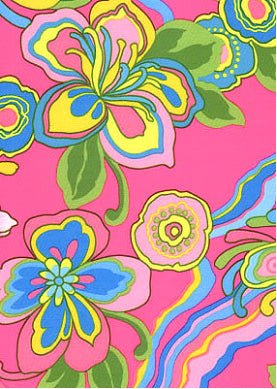 "Magic Bus" (Pink) Women's Elastic Waist Swim Board Shorts. REGULAR Rise + 5" Inseam - Board Shorts World Outlet