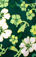 "Memory Lane" 5" Women's Back Pocket Board Shorts (Green) - Board Shorts World Outlet