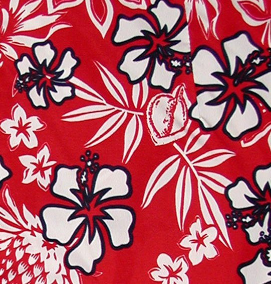 Men's "North Shore" (Red) Swim Trunks (with mesh liner) - 4.5" Retro Shortie - Board Shorts World Outlet