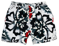 "Off to Baja" (Charcoal) SHORT 5" Inseam Elastic Waist Board Shorts - Board Shorts World Outlet