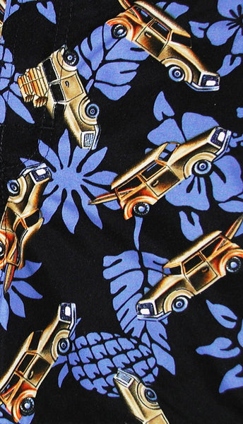 "One for the Road" Men's Board Shorts - 7" Inseam (Blue) - Board Shorts World Outlet