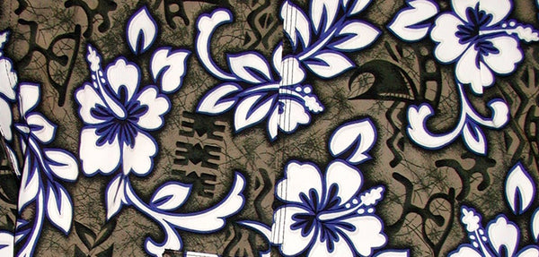 "Picture Show" (Charcoal) 22" Long Swim Trunks (with mesh liner / side pockets) - Board Shorts World Outlet