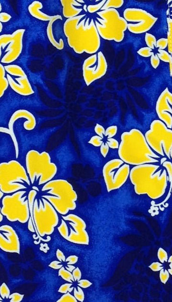 "Pina Colada" Little Kids Board (Swim) Shorts (Blue + Yellow) - Board Shorts World Outlet