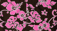 "Pure Hibiscus" (Brown + Pink) Swim Clamdiggers - Board Shorts World Outlet