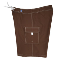 Solid (Cinnamon) Women's Cargo + Back Pocket Board/Swim Shorts - 10.5" - Board Shorts World Outlet