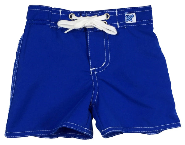 Solid Little Kids Board (Swim) Shorts (Royal) - Board Shorts World Outlet