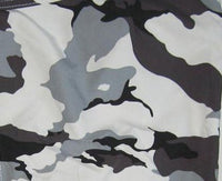 "Stealth Fanatic" (Charcoal Camo) Men's Double Cargo Board Shorts - Retro Shortie - 5" - Board Shorts World Outlet