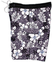 "Tribal Council" (Charcoal) 22" - 27" Double Cargo Pocket Men's Board Shorts - Board Shorts World Outlet