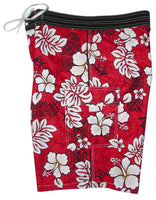 "Tribal Council" (Red) 20" - 27" Double Cargo Pocket Men's Board Shorts - Board Shorts World Outlet