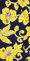 "Warming Trend" (Navy/Yellow) 24" Elastic Waist Board Shorts - Board Shorts World Outlet