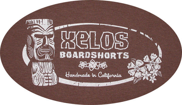 Xelos Brand Board Shorts Classic Tee (Chestnut) - Board Shorts World Outlet