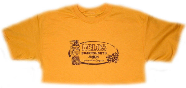 Xelos Brand Board Shorts Classic Tee (Gold) - Board Shorts World Outlet