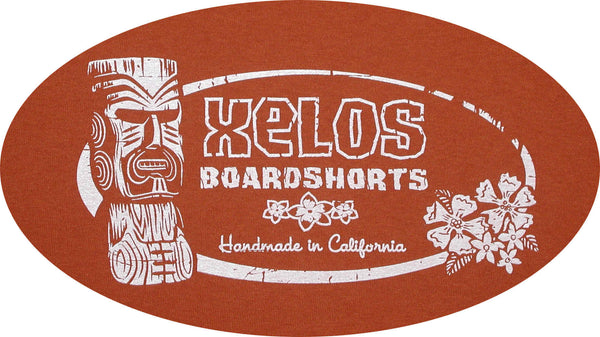 Xelos Brand Board Shorts Classic Tee (Texas Orange) - Board Shorts World Outlet