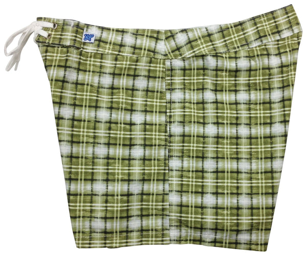 "Bankers Hours" (Olive) 5" Womens Back Pocket Board Shorts