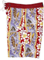 "Bonus Round" (Red) Double Cargo Pocket Board Shorts - Board Shorts World Outlet