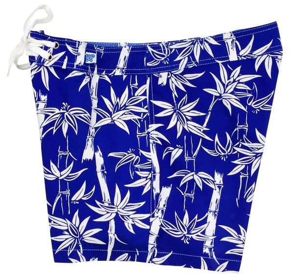 "Branch Out" 5" Womens Back Pocket Board Shorts (Royal)