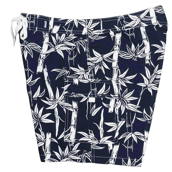 "Branch Out" (Navy) 7" Womens Cargo + Back Pocket Board Shorts