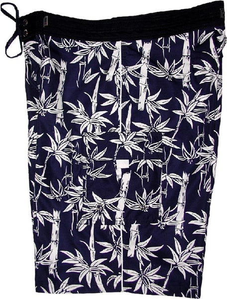 "Branch Out" (Navy) 20"-27" Double Cargo Pocket Men's Board Shorts