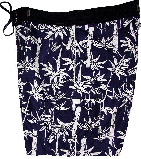 "Branch Out" (Navy) Mens Double Cargo Board Shorts - Retro Shortie - 5" - Board Shorts World Outlet